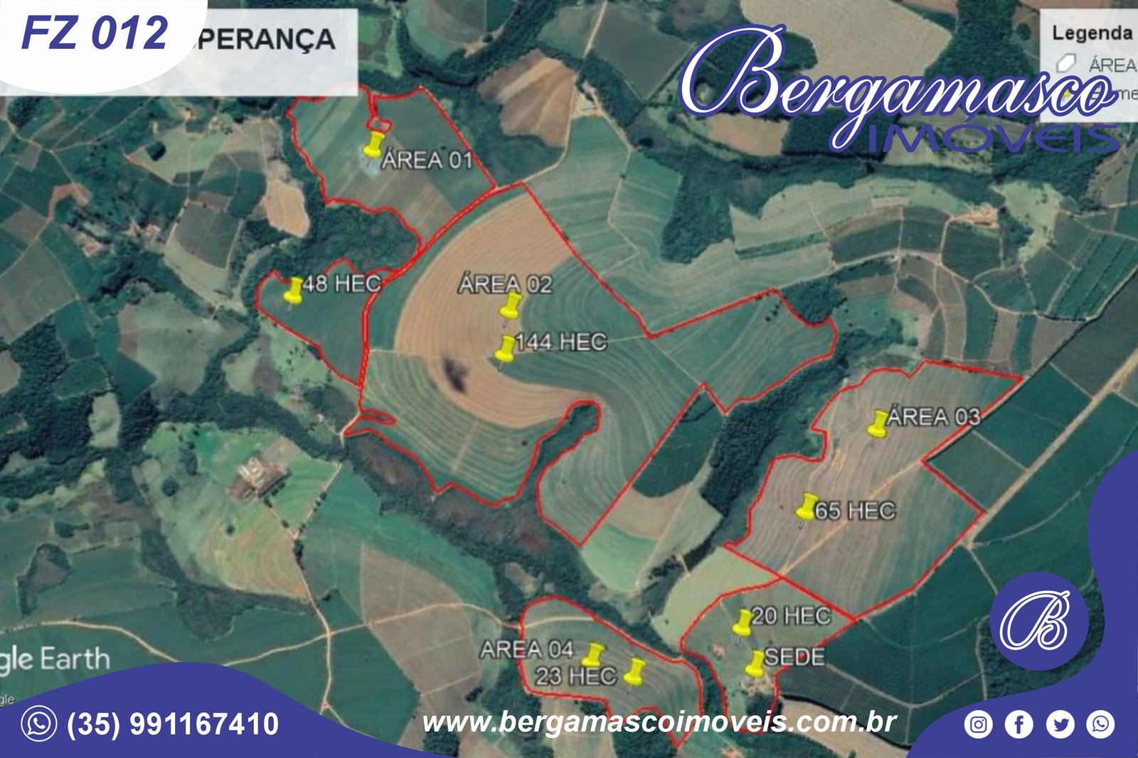 Fazenda no município de Nova Rezende/MG